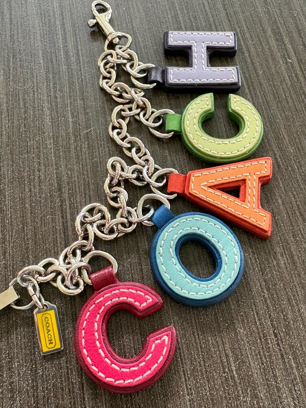 Coach Leather Letters Bag Charm Y2K - Picture 4 of 13